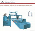 PU foam sole and link-upper pouring production line 1