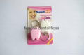 15m mint flavor tooth shape keychain dental floss approved ISO9001 and FDA certi 2