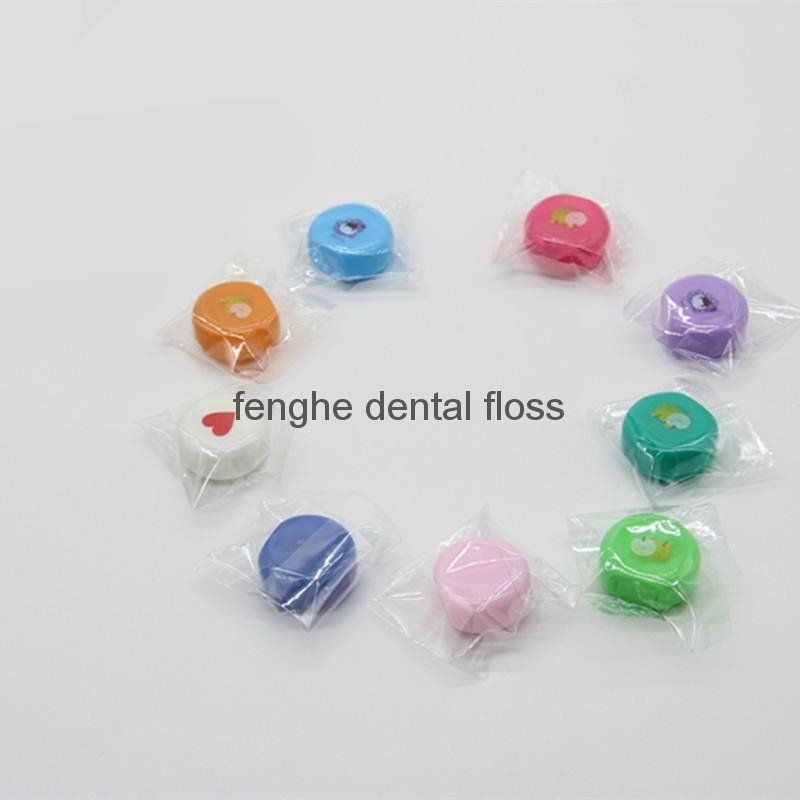 Mini round shape dental floss approved FDA and ISO9001 can do OEM 2
