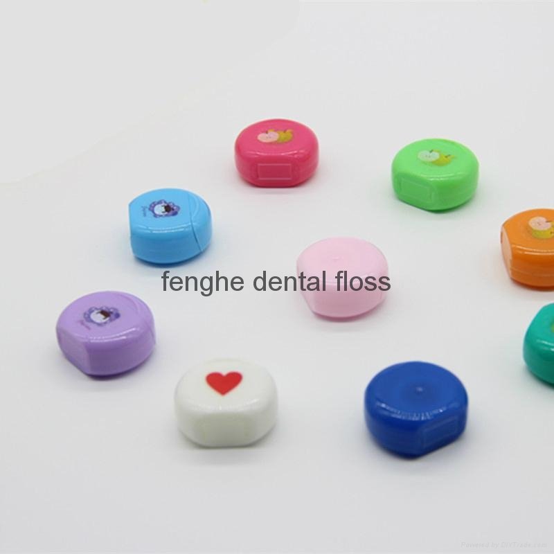 Mini round shape dental floss approved FDA and ISO9001 can do OEM 3