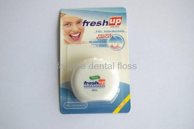 Classic Round shape dental floss with 50m spool 2