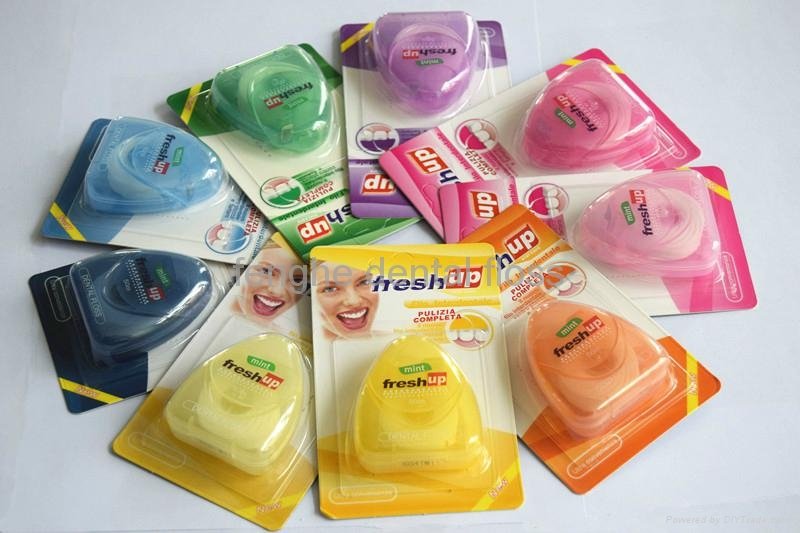 50m triangle shape mint flavor dental floss with FDA certifate 5