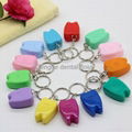 Lovely15m mint flavor tooth shape dental floss with keychain 4