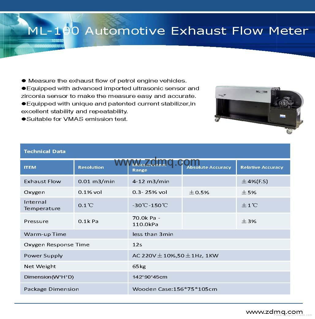 ML-100 Vehicle Exhaust Flow Meter 4