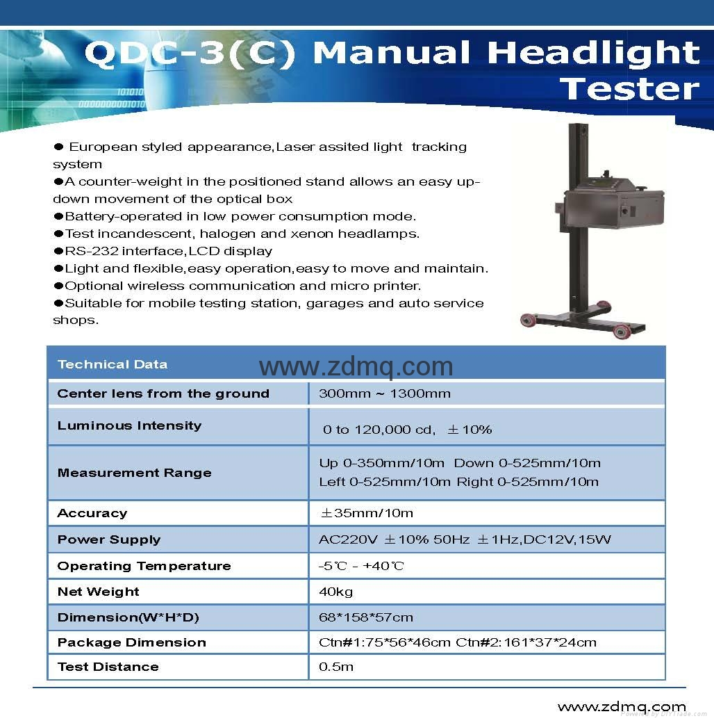 QDC-3C Manual Headlight Tester & Aimer HOT Export Item 3