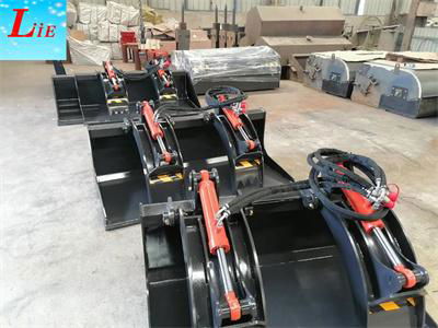 China skid steer bucket grapple,skid loader grapple attachments 3