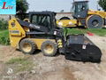 China skid steer bucket sweeper,pickup sweeper for skid loader 3