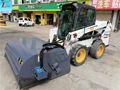 China skid steer bucket sweeper,pickup sweeper for skid loader 4