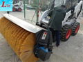 China Skid steer angle broom skid loader