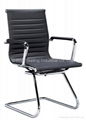 2015 Low back black leather conference guest visitor meeting chair manufacturer