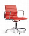 2015 Mid back leather eames aluminum office chair factory suppliers 2