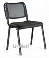 2015 Promotion four leg metal fabric stackable church student public chair 4