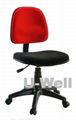 red fabric armless student study school typist staff swivel computer desk chairs 4