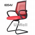 red mesh plastic base black sled base conference guest office chair 1