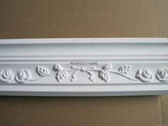 U White Elegant Carving Pattern Cornice Crown Moulding