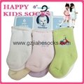 New Design Solid Color Anti-slip Knitting Socks Baby Slipper Socks