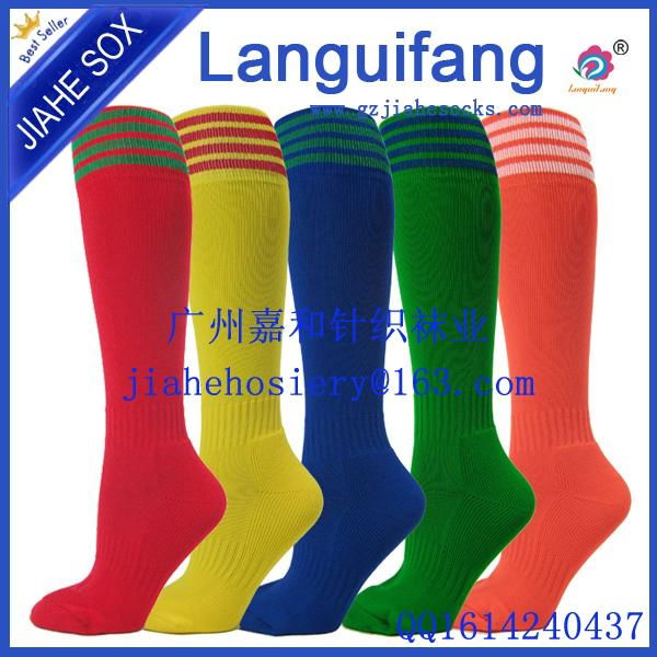 Stripe jacquard knee height football socks