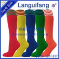 Stripe jacquard knee height football socks