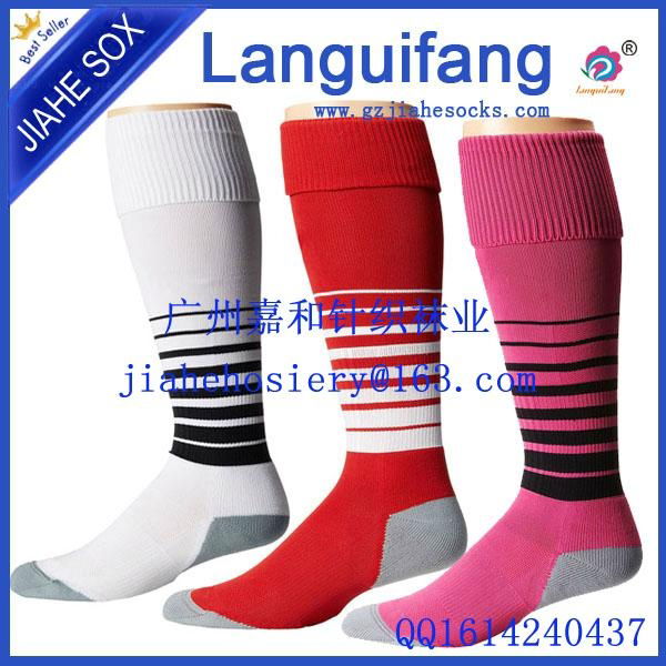 Stripe jacquard knee height football socks 2