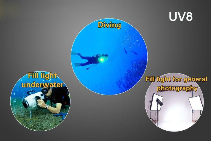 professional led diving video flashlight udnerwater photography light 2