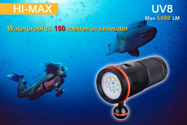 professional led diving video flashlight udnerwater photography light 4