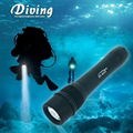 Narrow beam and deeper reflector led dive torch rubber 2