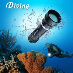 Photo vide light 2400luemn powerful led rechargeable diving light