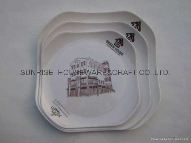 melamine square plate set 2