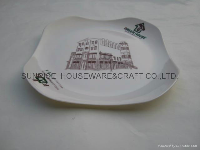 melamine square plate set 3