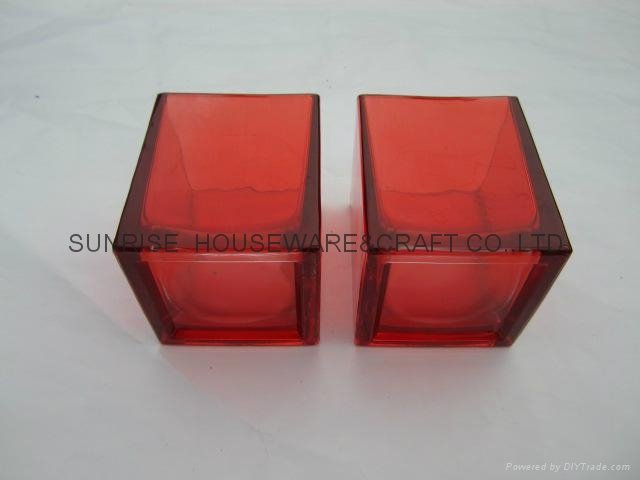 glass square candleholder 4
