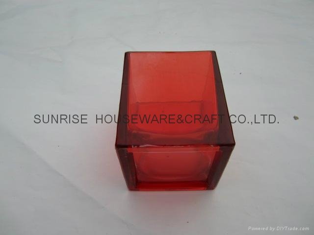 glass square candleholder 5