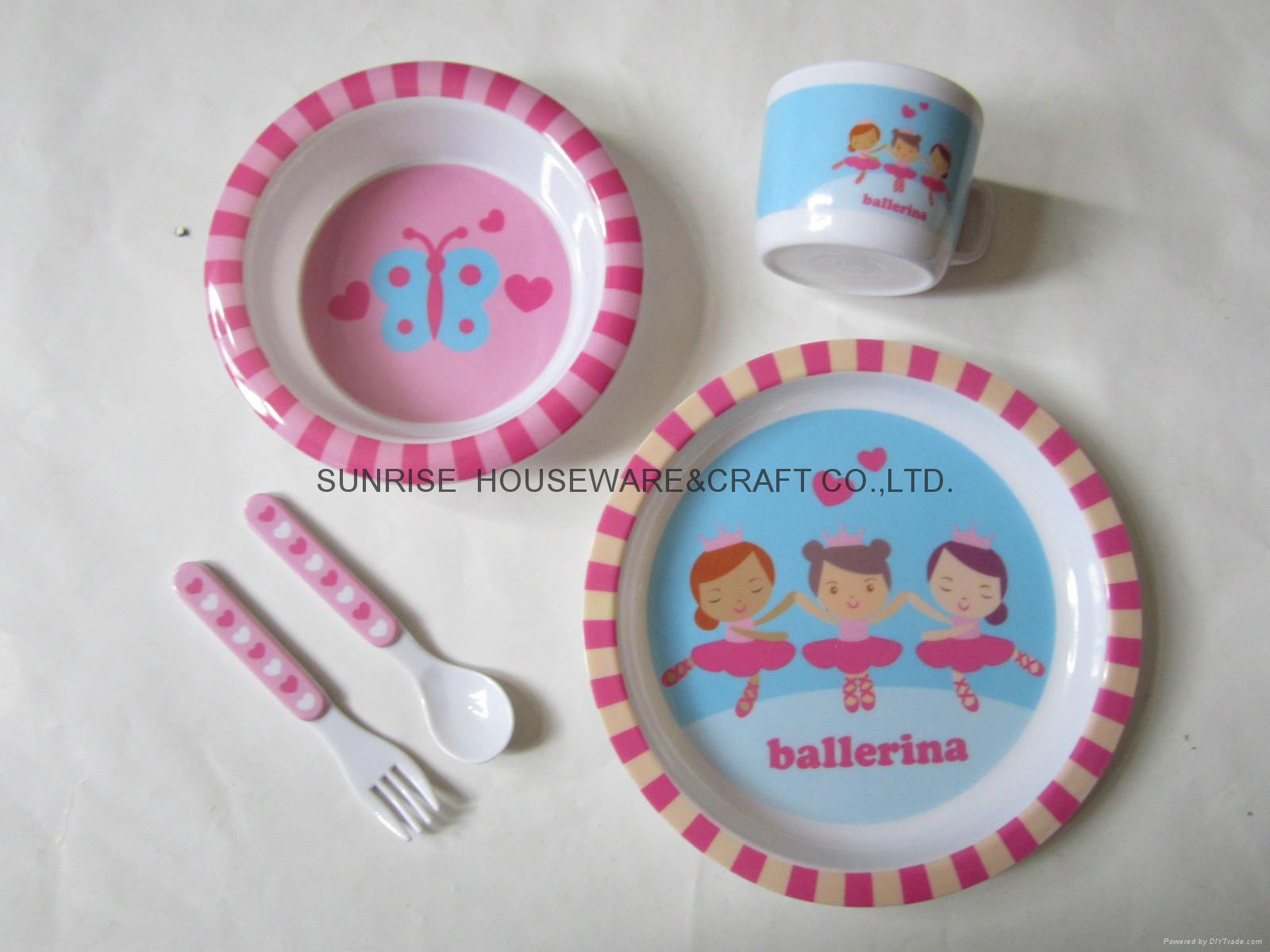 melamine children dinner set