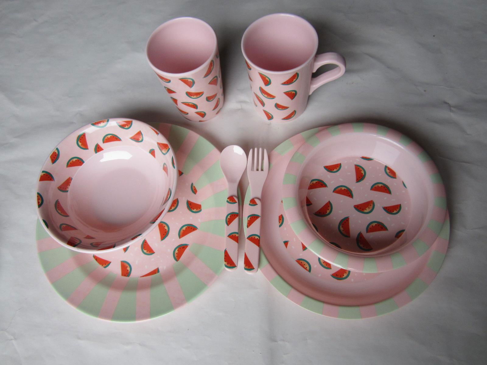 melamine kids dinner set 2