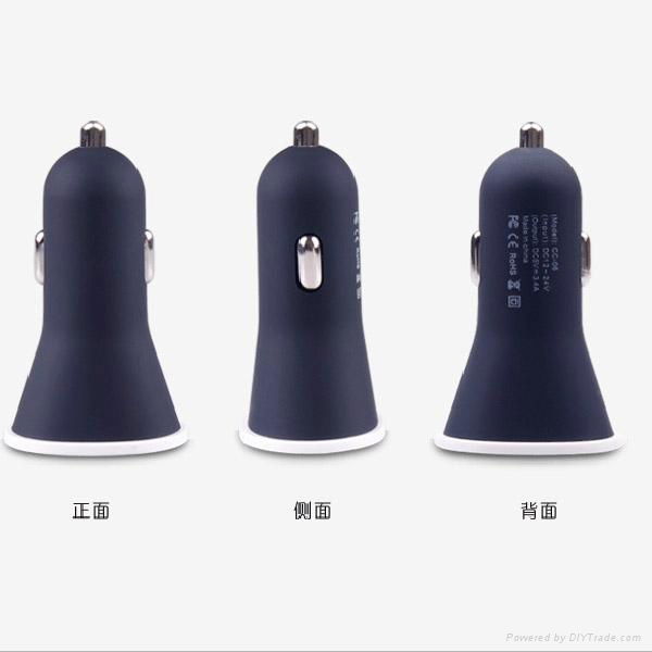 Dual USB Colorful High Quality Factory Price Car USB Charger 3