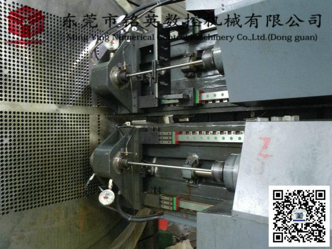 Double spindle tube plate deep hole drilling machine