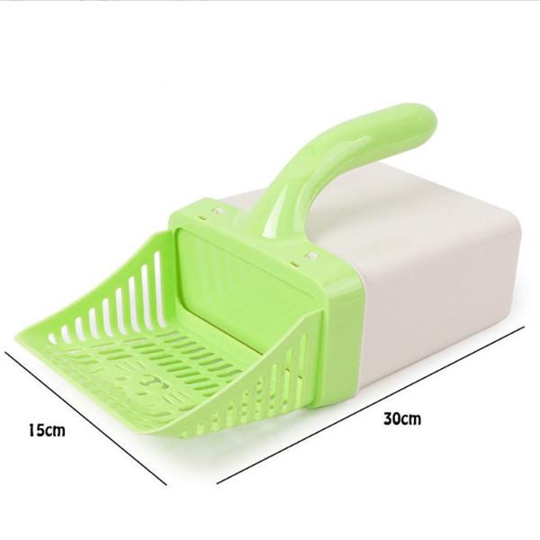 Pet Cat Litter Sieve Poop Cleaning Tool Creative Spoon With Bucket Integrated Ne 2