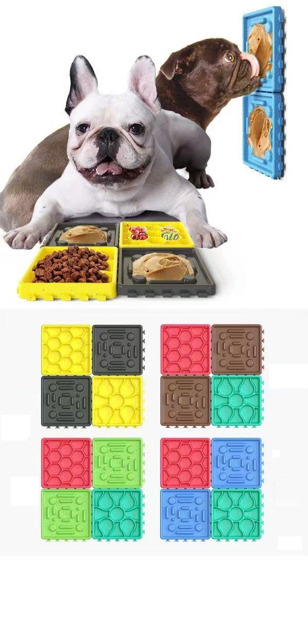 Multifunctional Pet Licking Mat  Detachable Cat Dog Slow Food Feeder Bowl