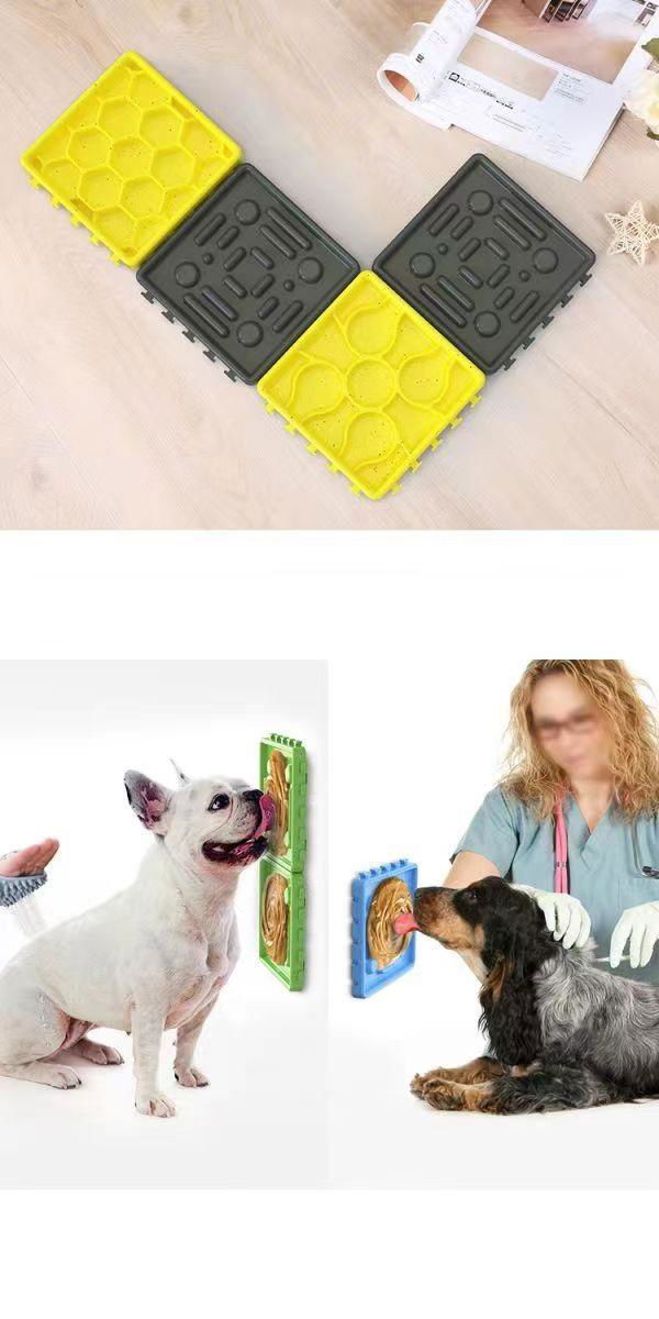 Multifunctional Pet Licking Mat  Detachable Cat Dog Slow Food Feeder Bowl 4
