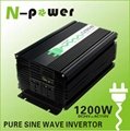 1200W Pure Sine Wave DC12V or 24V 48V 96V to AC110V 220VAC Power Inverter 1