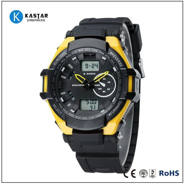 world dual time men digital watch sport fashion watch 2