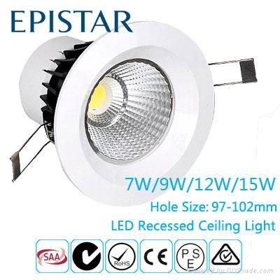 7W COB Recessed LED Ceiling Light