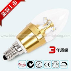 4W LED Candle Bulb Bent tip