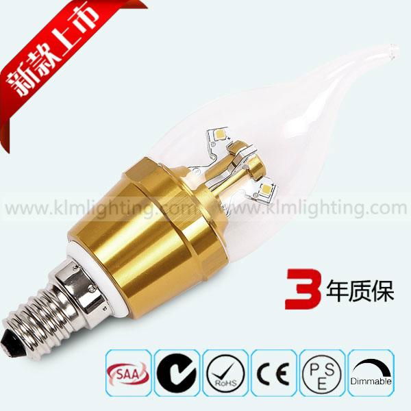  Dimmable E14 E27 E12 B22 4W LED Candle Light LED bulb lamp