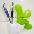 2015 cute funny design toilet boy Tape Dispenser Pen Holder with card holder/ in 1