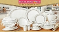 75pcs  bone china dinner set with royal design 3
