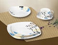 20pcs square porcelain dinner set with