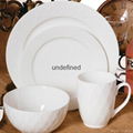 16pcs new bone china embossed dinner set  2