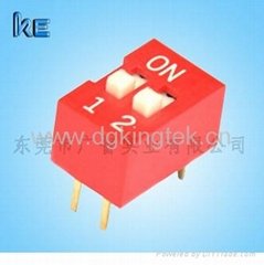 2.54mm Wide Base  DIP Switch 1-12P