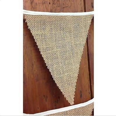 Rustic Hessian lace bunting  home banner garland rustic weddings country bar 5