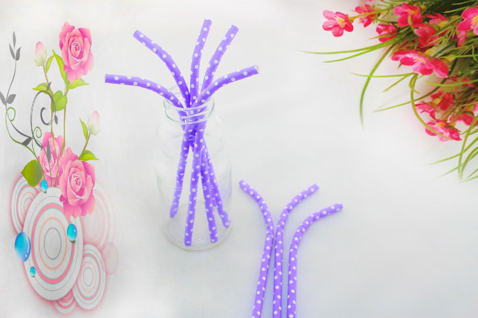2015 new arrival paper straws for wedding/ birthday party 3